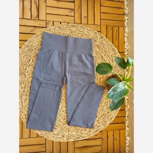 لگ زنانه پشت چین دار سیملس طوسی سایز L-XL - تصویر 3